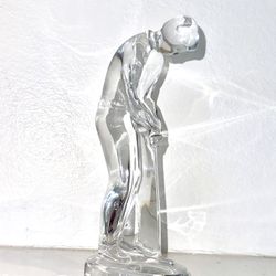Baccarat Crystal Golfer Putting Figurine 