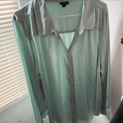Torrid Mint Green Blouse