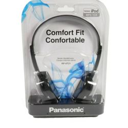 ✨NWT Panasonic Comfort Fit Stereo Headphones RP-HT21 Stereo Plug Silver On Ear