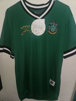 BoxLunch Harry Potter Slytherin Quidditch Jersey Shirt Size L Green NWT