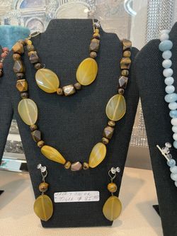 Handmade Gemstone Jewelry-Jade y Ojo De Tigre