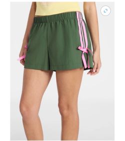 No Boundaries Bow Side Stripe Track Shorts