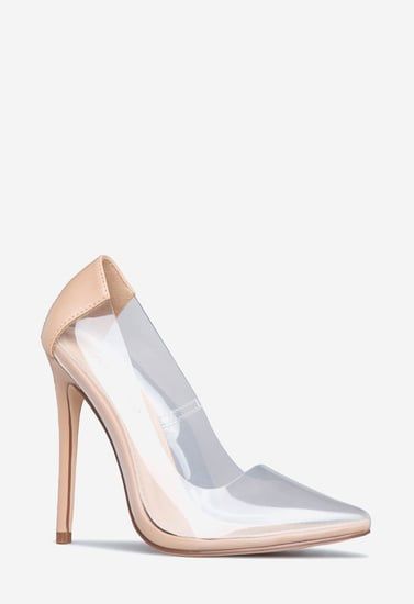 Clear Pumps Nude Bottom Size 5.5