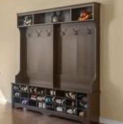 Shoe racks with coat hangers