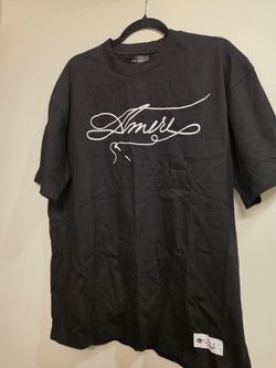 Amiri stich cotton tshirt in black sz xl