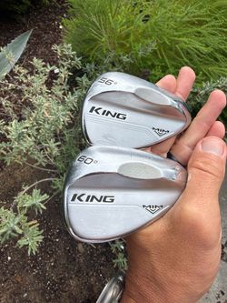 Cobra KING MIM 56 and 60 wedges in the chrome finish, from the 2025 KING Wedge line