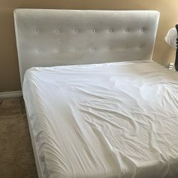 King Size White Bed Frame 