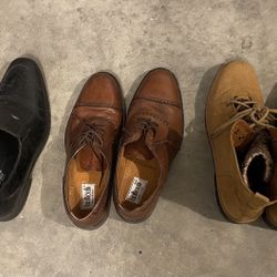 3 Pairs Men Shoes Size 10, Good Condition, $30 For All