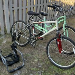 2 Bikes & Trunk Bike Rack $120 For All Of Them