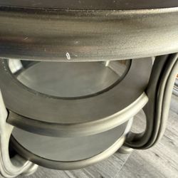 Silver side tables