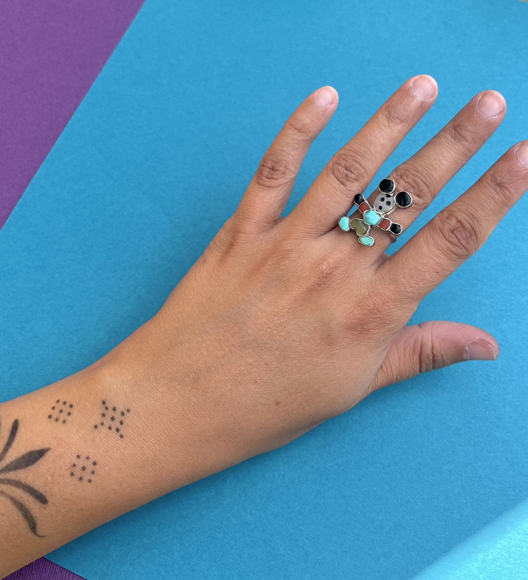 Vintage Inlay Mickey Ring