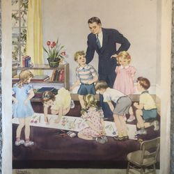 Vintage Southern Baptist Church Sunday School Nashville Tenn 1949 Print 12 X 27”