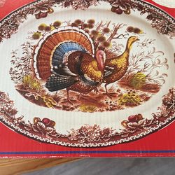 Ceramic turkey Platter 