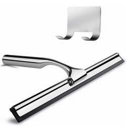 Shower Squeegee, Stainless Steel Squeegee Shower Cleaner 12inch