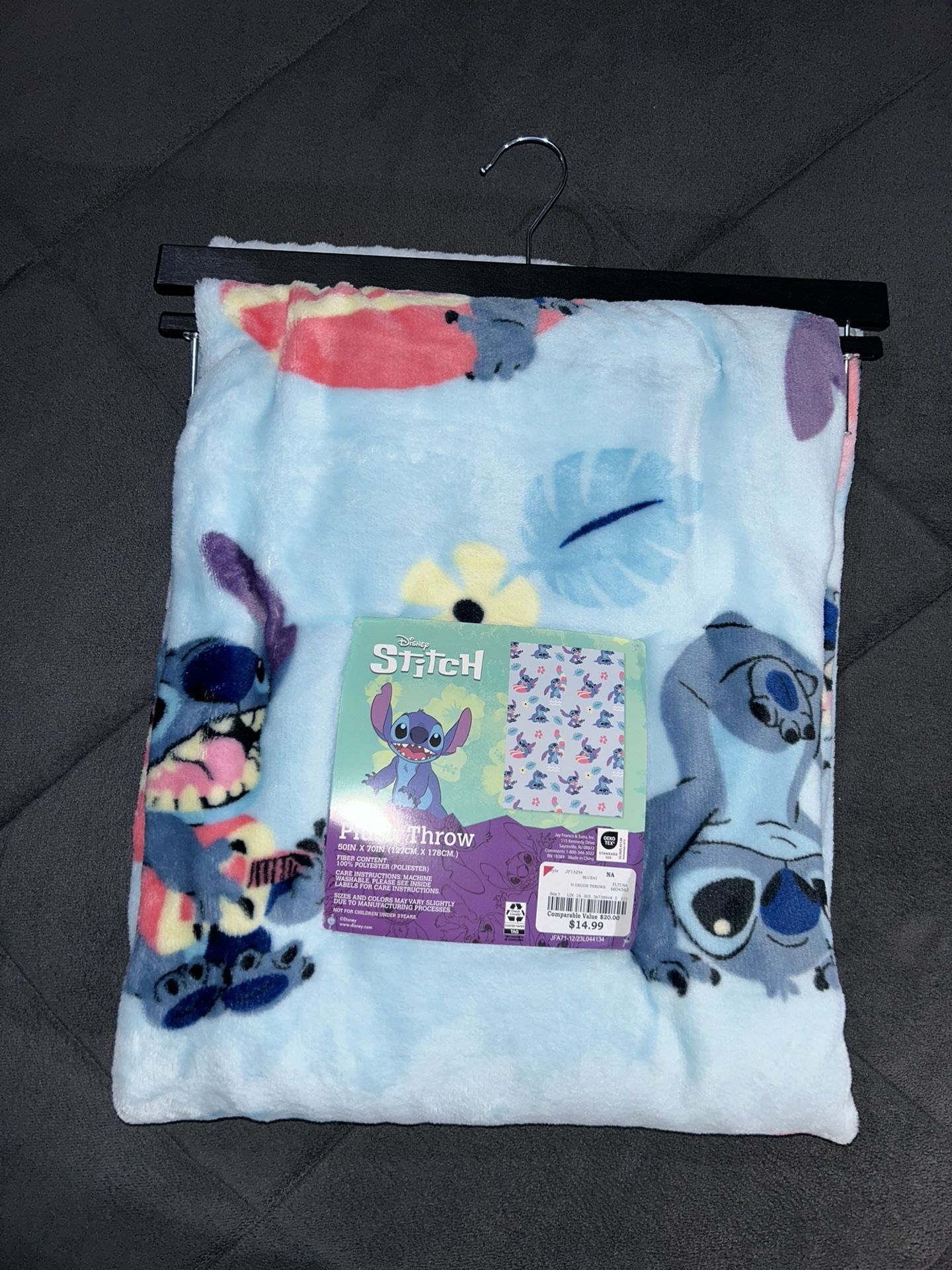 Lilo And Stitch Plush Blanket (50in X 70in)