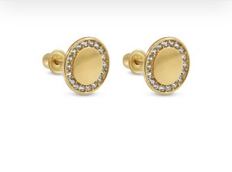 14k Deluxe Round Solid Gold Earrings
