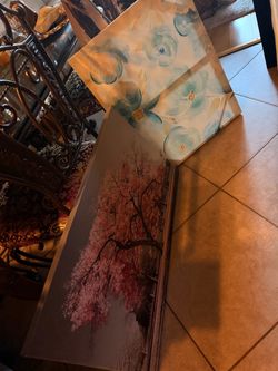 Canvas Wall Art Set – Floral and Cherry Blossom