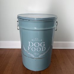 Metal dog food storage bin