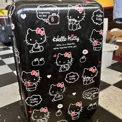 hello kitty checked size luggage