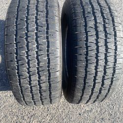 (2) Bfgoodrich 215/60R15 Tires 80%+ Tread Radial TA White Letter