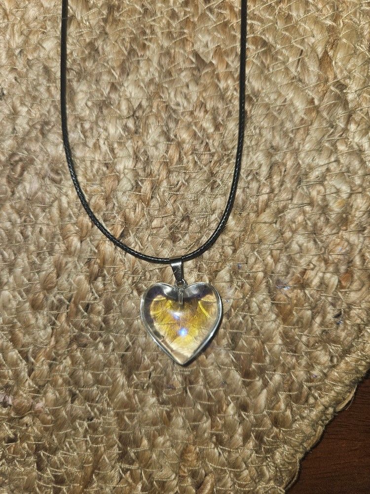 Necklace With Clear Heart Charm