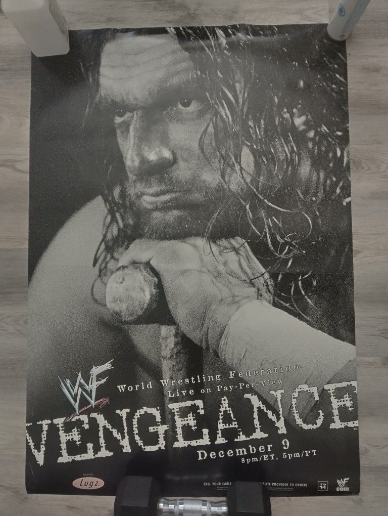 WWE WWF ECW WCW Vengeance 2001 HHH Triple H Full Size Poster
$70
Price is FIRM
Message if interested