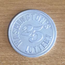 Washington State Lottery Scratchers Scratch Off 25 Years Coin Medal