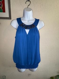 Royal blue dressy blouse size M