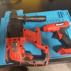 Bauer Brushless Hammer Drill And Hot Glue Gun