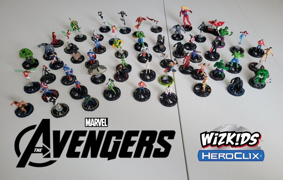 Marvel Avengers HeroClix w/ Cards Collectible Game Miniatures (READ DESCRIPTION)