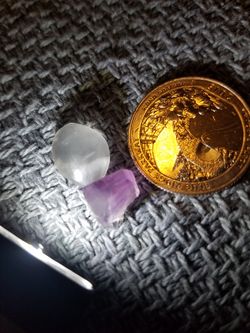 Amethyst stone and moonstone