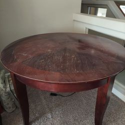 Mahogany Color Solid Wood Dining Table 