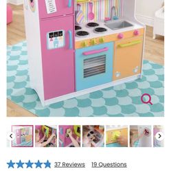 Kid classic Deluxe Big & Bright Play Kitchen from KidKraft is a customer favorite for its expansive play space, tons of storage and all the appliances