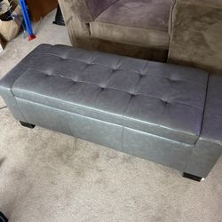 Leather Ottoman 