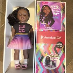 American Girl World By Us Makena Doll & Book NIB