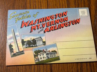 Vintage Postcard Folder - Washington D.C., Mt. Vernon, and Arlington