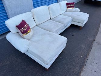 Comfortable sectional couch white