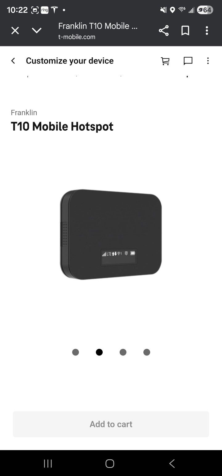 T Mobile Franklin T10, Unlimited High Speed 1 Year Service 