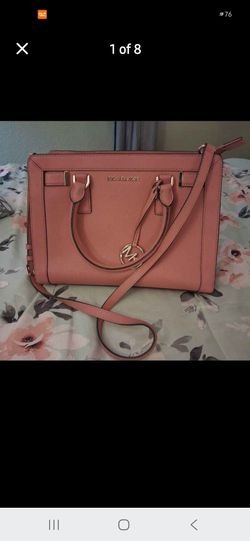 Michael Kors Dillon Medium Zip Saffiano Leather Satchel Dusty Rose