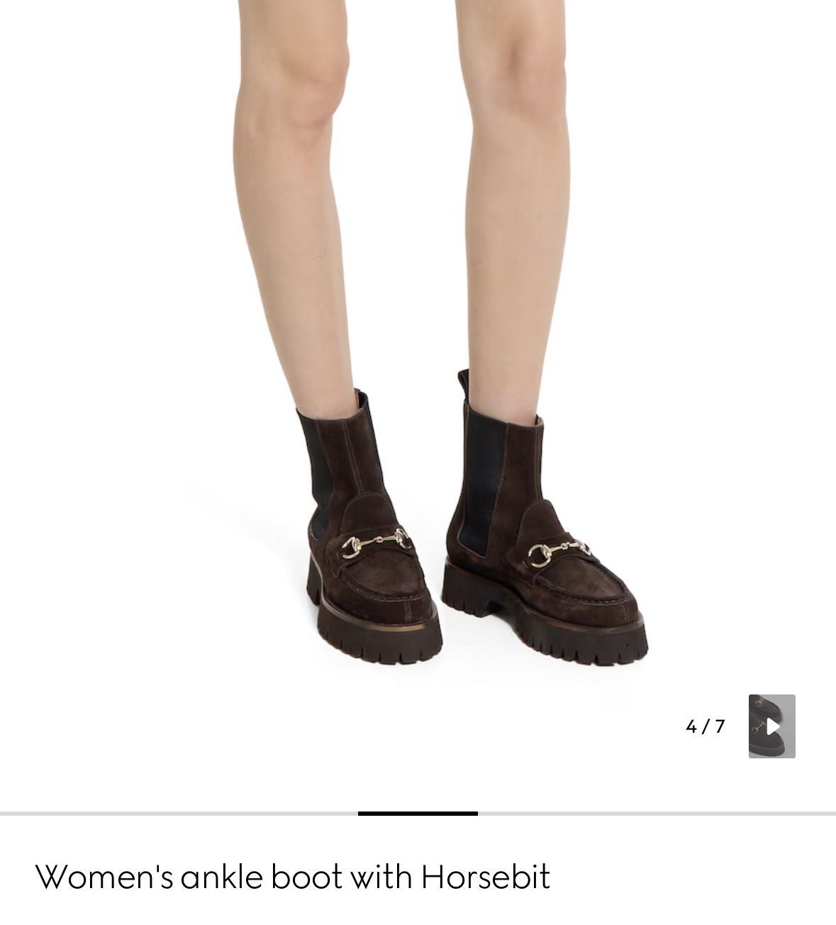 Gucci Horsebit Brown Ankle Boots 37 7