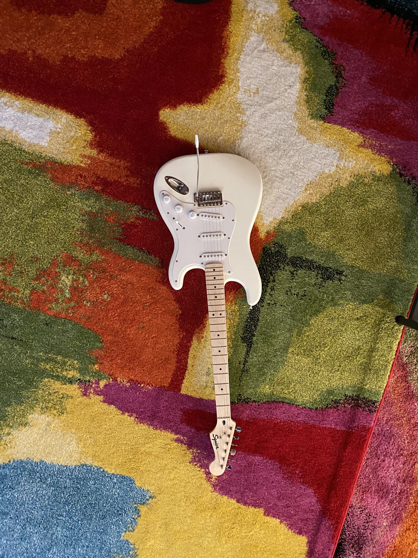 Squier white guitar