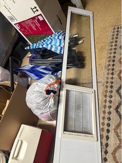 Sliding door attachment with doggy door
