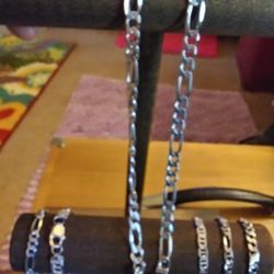 Sterling Silver.925 .BIG .chains Big Bracelets.