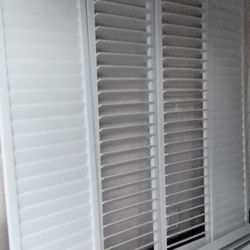 Bypass Double Sliding Pocket Doors  With Hardware Louvered Closet Walkin 