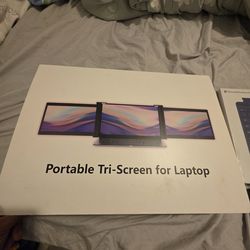 Tri screen for laptop and keyboards