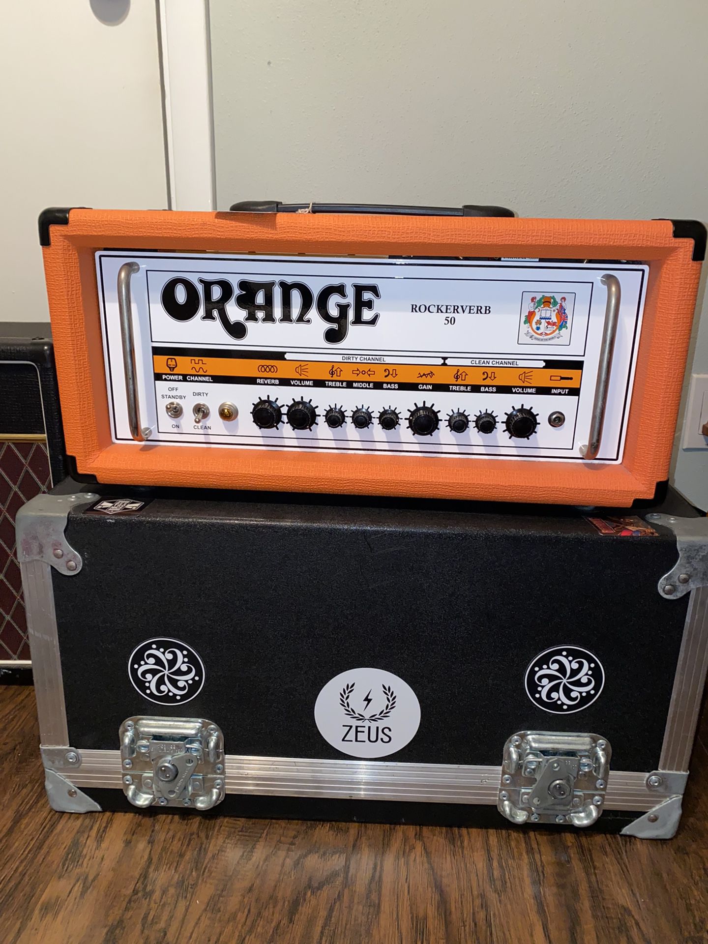 Orange rockerverb with ATA Case 50w