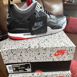 Jordan Retro 4” Bred Reimagined “ Men’s SZ 8,9,10,11