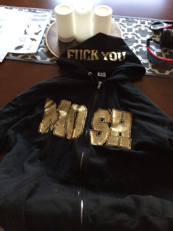 On Broken Wings "MOSH" band zip up hoodie