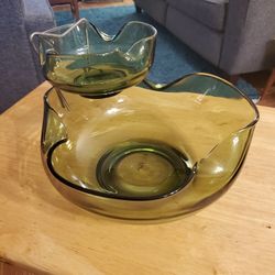 Vintage 1970s chip & dip set