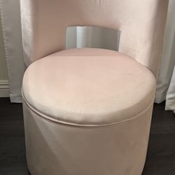 360 Degree Swivel Accent Chair, Velvet Pink. 